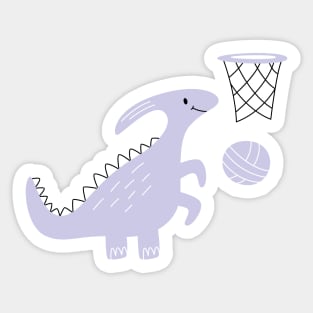 Prehistoric Basketball Dino Sticker